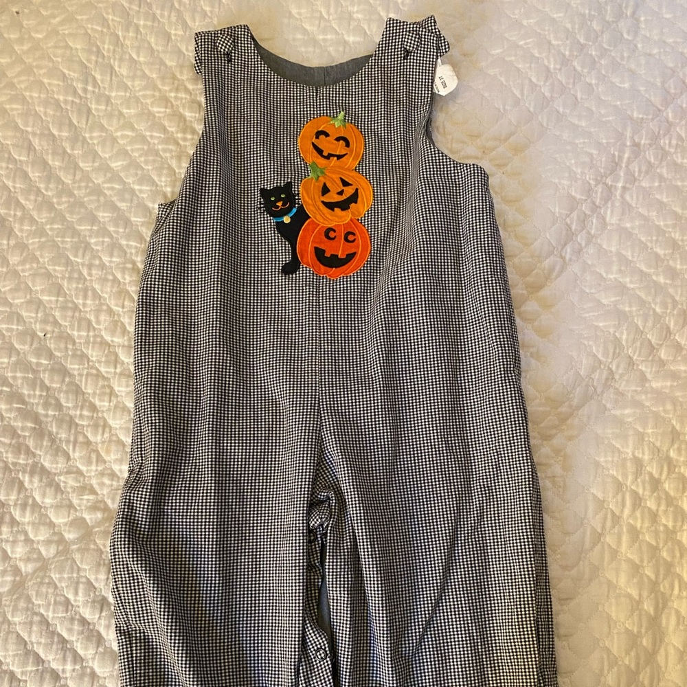 Glorimont Kids Halloween Longall w/ Pumpkin & Cat (reverse to race Car. Size 3)